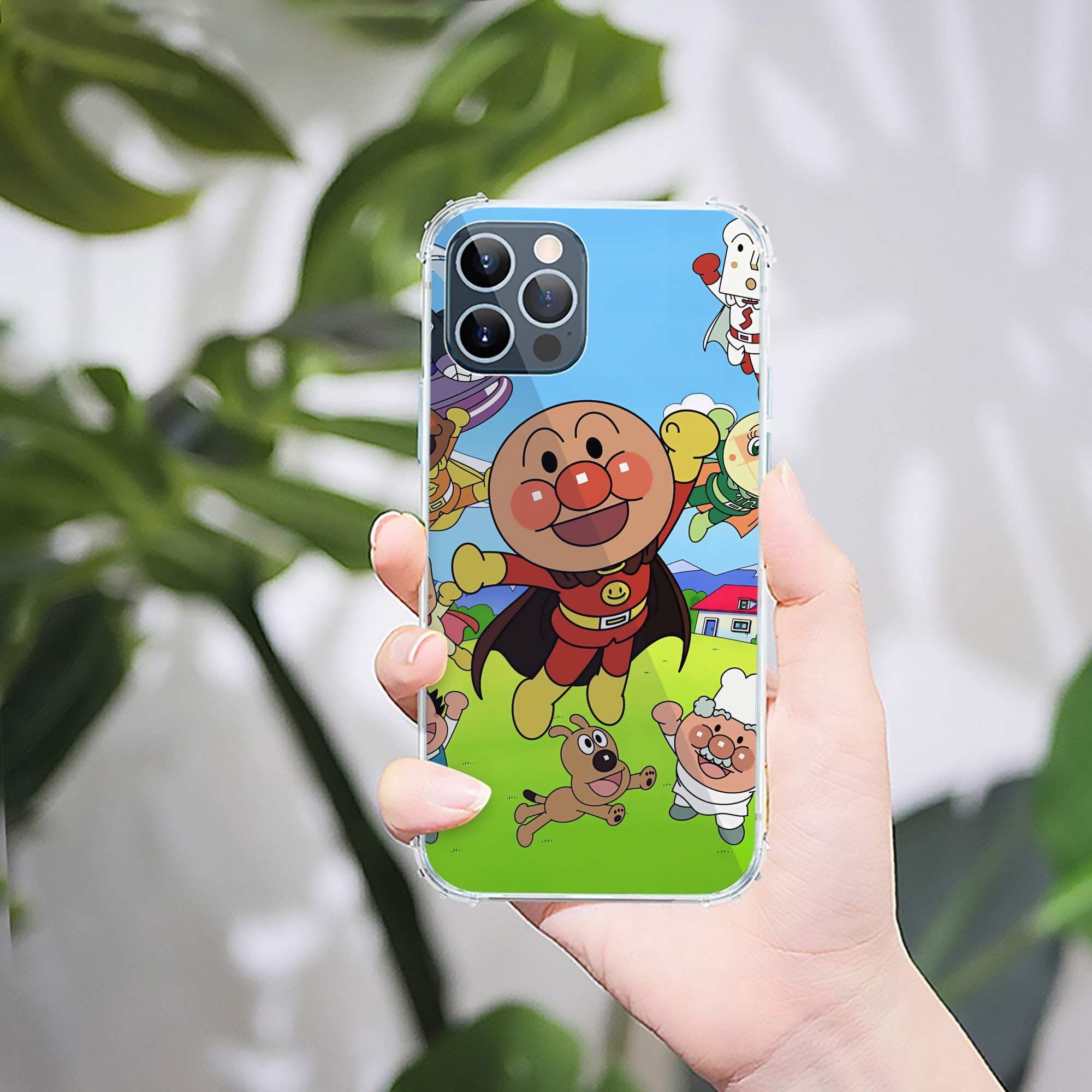 （画像用） アンパンマン Anpanman 【iPhone 12シリーズ対応】透明スマホケース（クリアソフトケース）